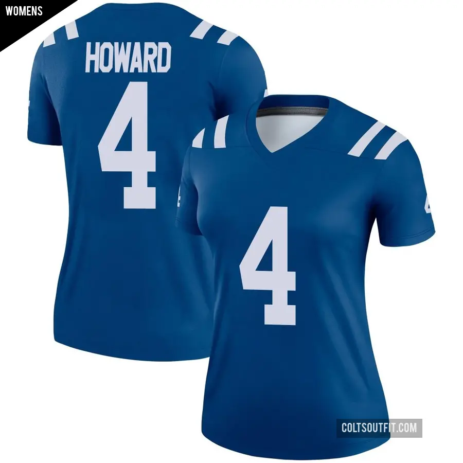 Women's Indianapolis Colts ＃4 Xavien Howard Royal Legend Jersey