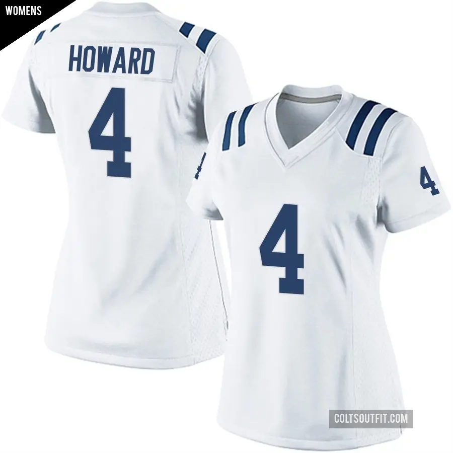 Women's Indianapolis Colts ＃4 Xavien Howard White Game Jersey
