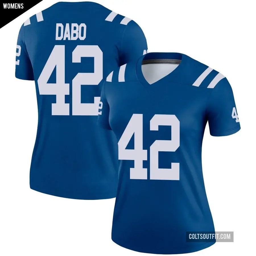 Women's Indianapolis Colts ＃42 Marcel Dabo Royal Legend Jersey