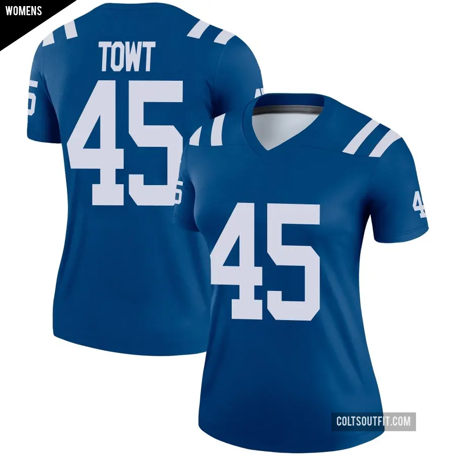 Women's Indianapolis Colts ＃45 Carson Towt Royal Legend Jersey