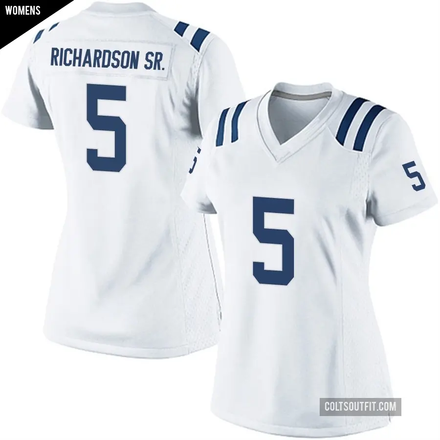 Women's Indianapolis Colts ＃5 Anthony Richardson Sr. White Game Jersey