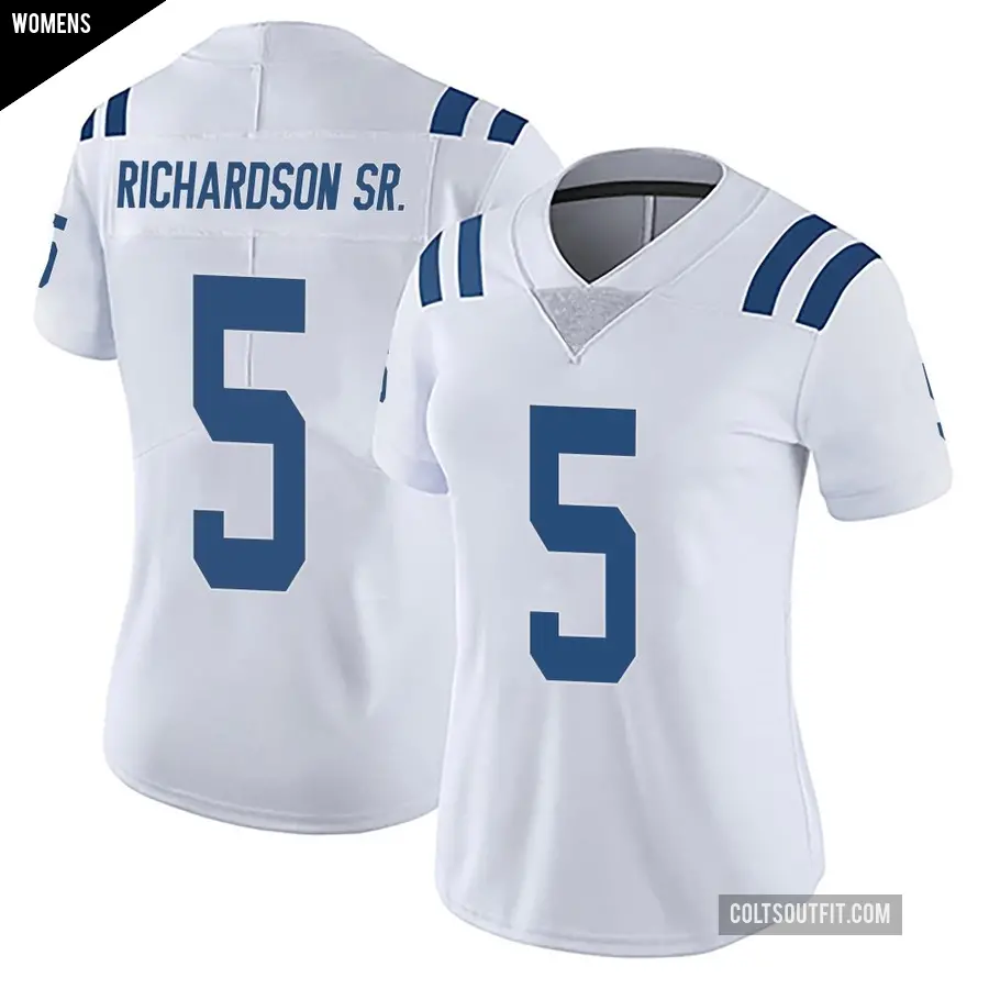 Women's Indianapolis Colts ＃5 Anthony Richardson Sr. White Limited Vapor Untouchable Jersey
