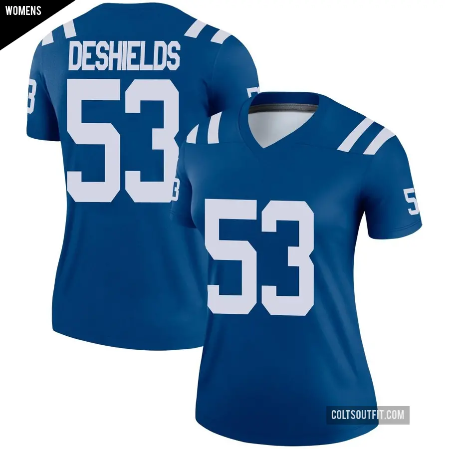 Women's Indianapolis Colts ＃53 Solomon DeShields Royal Legend Jersey