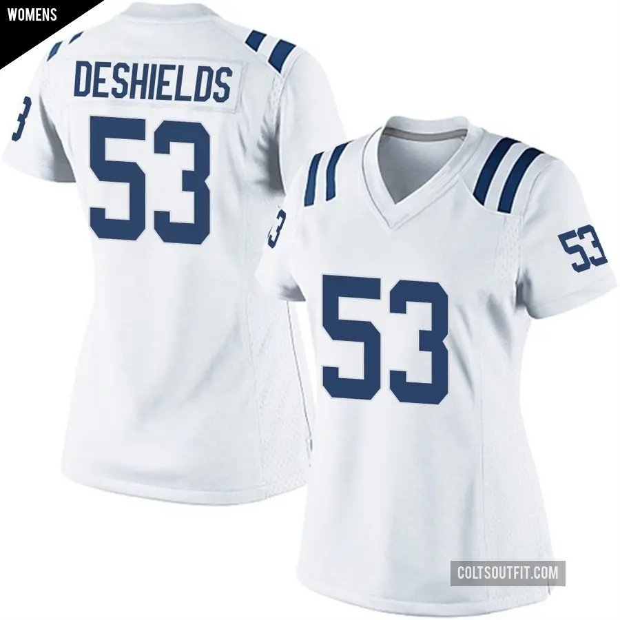 Women's Indianapolis Colts ＃53 Solomon DeShields White Game Jersey