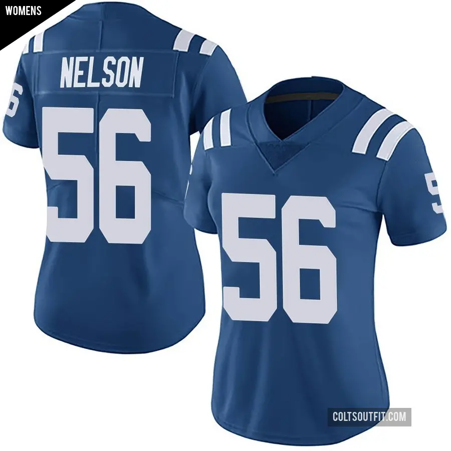 Women's Indianapolis Colts ＃56 Quenton Nelson Royal Limited Team Color Vapor Untouchable Jersey