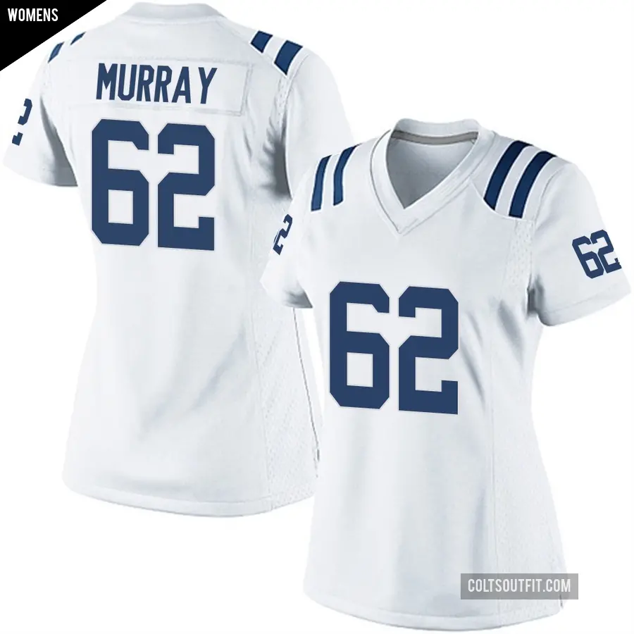 Women's Indianapolis Colts ＃62 Bill Murray White Game Jersey
