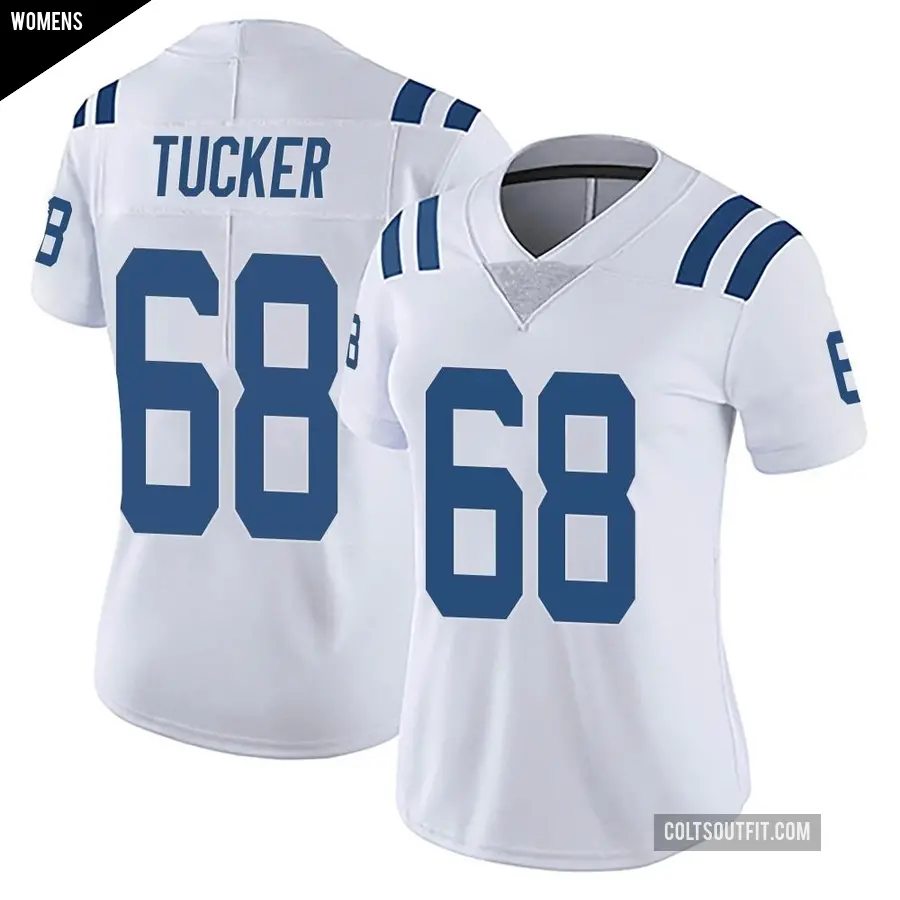Women's Indianapolis Colts ＃68 Dalton Tucker White Limited Vapor Untouchable Jersey