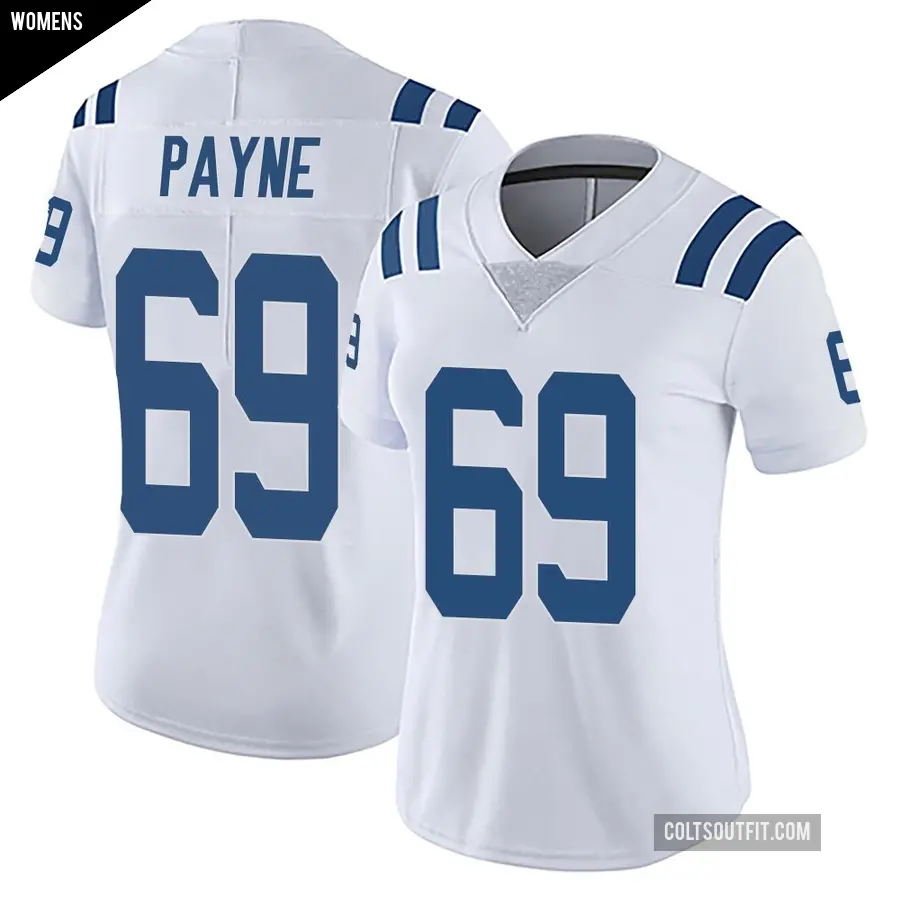 Women's Indianapolis Colts ＃69 Pheldarius Payne White Limited Vapor Untouchable Jersey