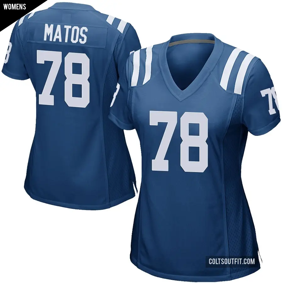 Women's Indianapolis Colts ＃78 Bayron Matos Royal Blue Game Team Color Jersey