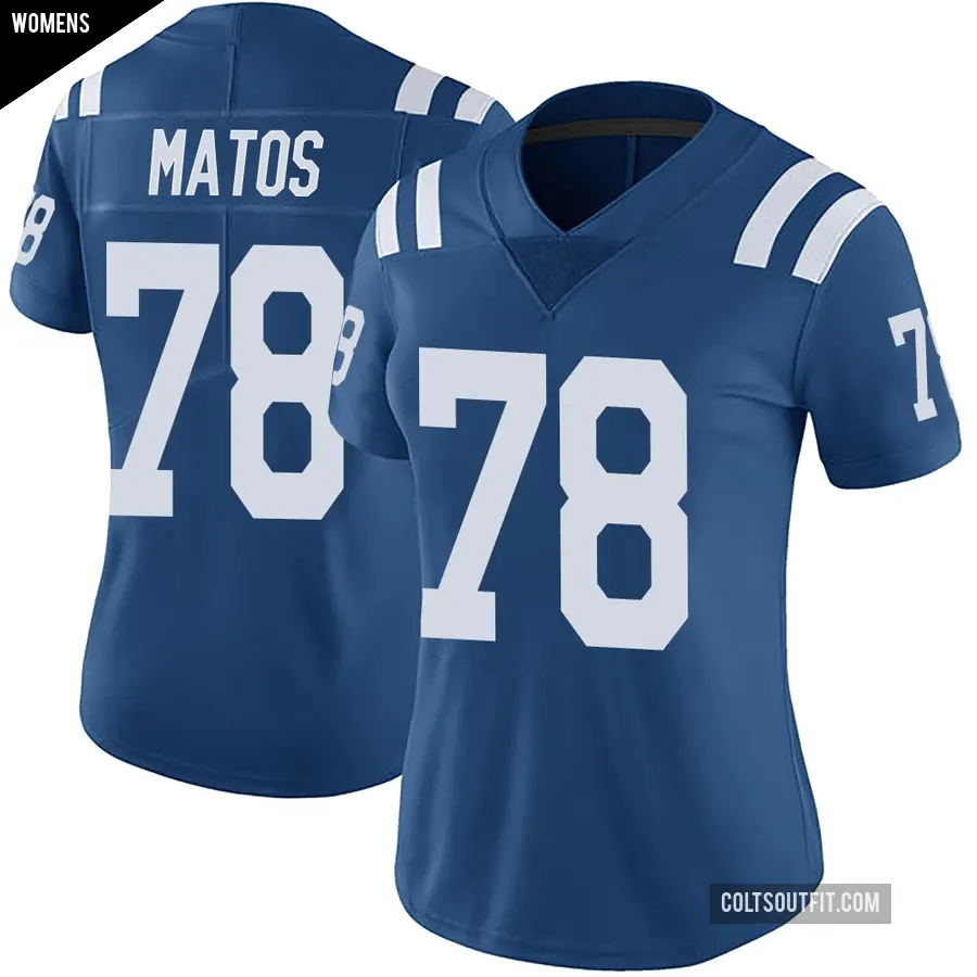 Women's Indianapolis Colts ＃78 Bayron Matos Royal Limited Color Rush Vapor Untouchable Jersey