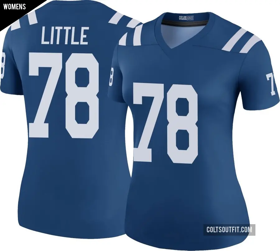Women's Indianapolis Colts ＃78 Desmond Little Royal Legend Color Rush Jersey
