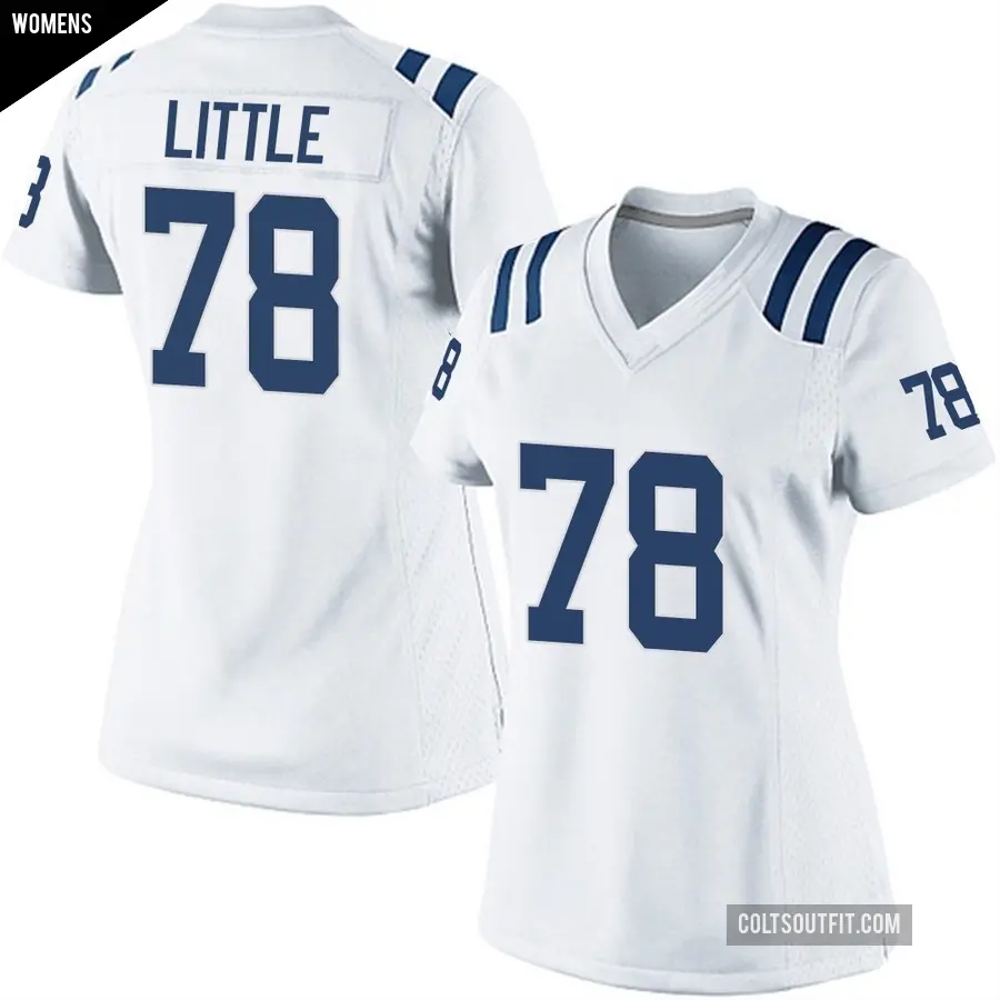 Women's Indianapolis Colts ＃78 Desmond Little White Game Jersey