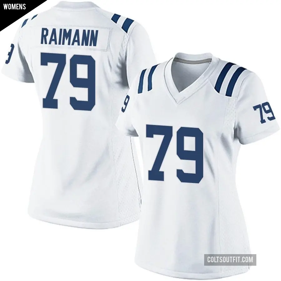 Women's Indianapolis Colts ＃79 Bernhard Raimann White Game Jersey