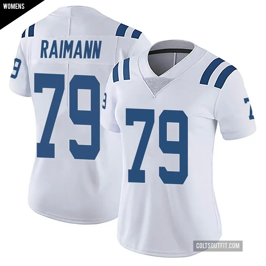 Women's Indianapolis Colts ＃79 Bernhard Raimann White Limited Vapor Untouchable Jersey