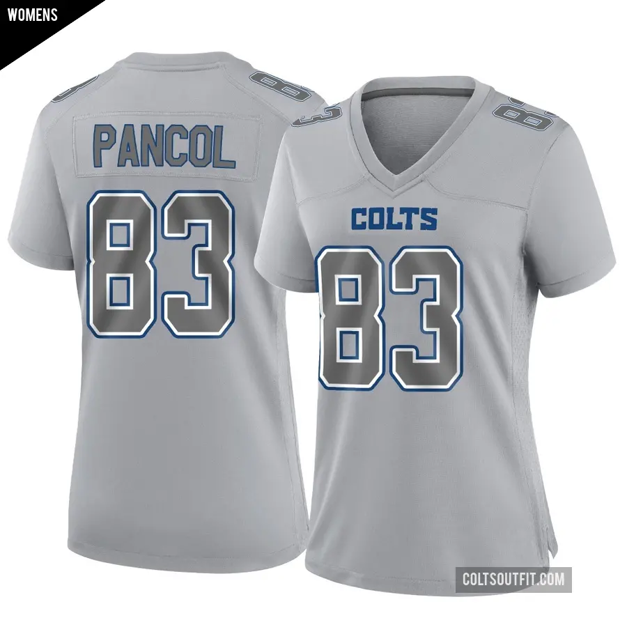 Women's Indianapolis Colts ＃83 Eli Pancol Gray Game Atmosphere Fashion Jersey