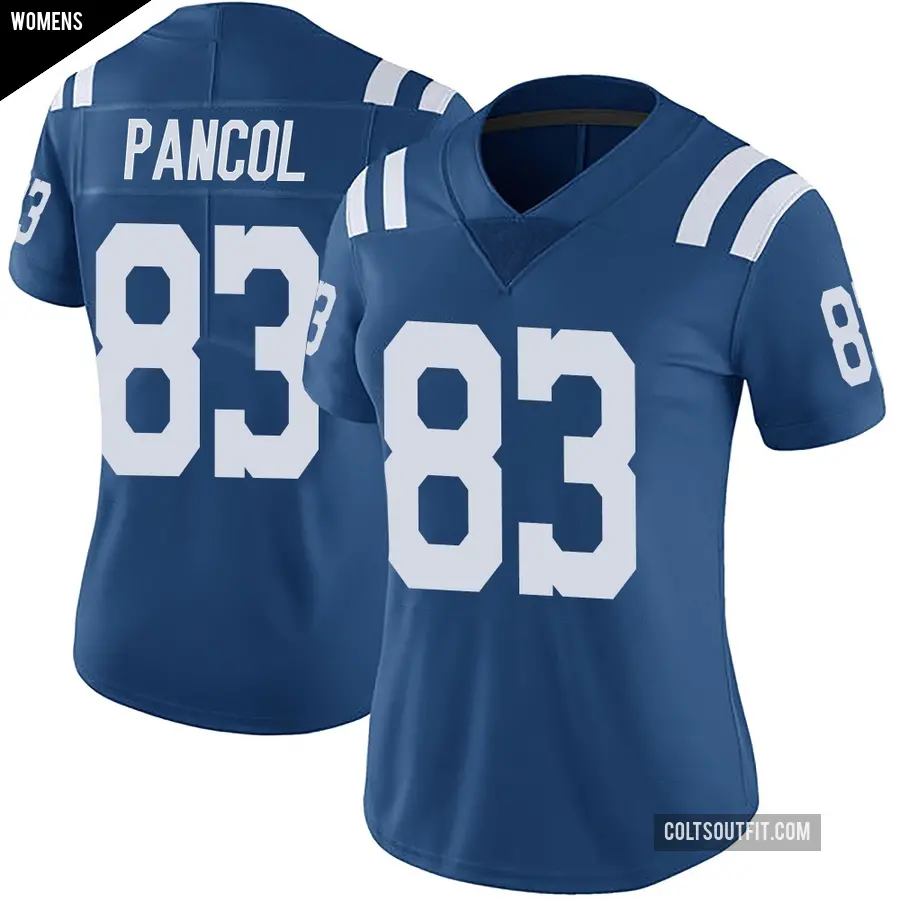 Women's Indianapolis Colts ＃83 Eli Pancol Royal Limited Color Rush Vapor Untouchable Jersey
