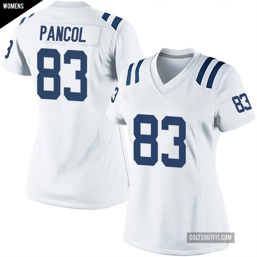 Women's Indianapolis Colts ＃83 Eli Pancol White Game Jersey