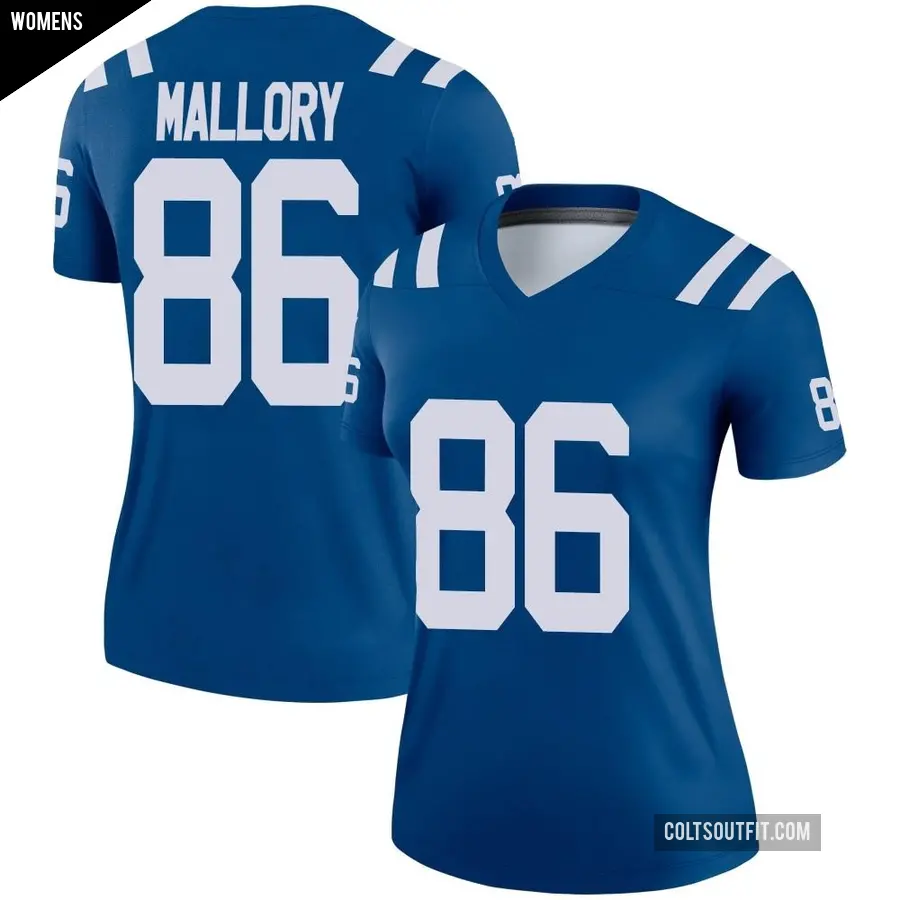 Women's Indianapolis Colts ＃86 Will Mallory Royal Legend Jersey