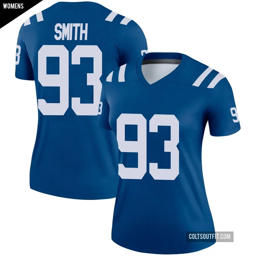 Women's Indianapolis Colts ＃93 Tim Smith Royal Legend Jersey