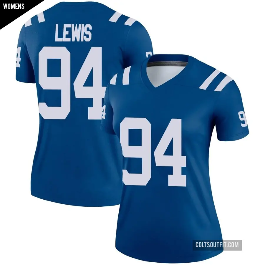 Women's Indianapolis Colts ＃94 Tyquan Lewis Royal Legend Jersey