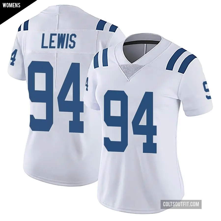 Women's Indianapolis Colts ＃94 Tyquan Lewis White Limited Vapor Untouchable Jersey