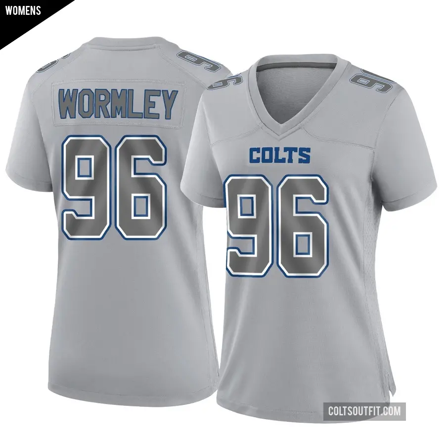 Women's Indianapolis Colts ＃96 Chris Wormley Gray Game Atmosphere Fashion Jersey