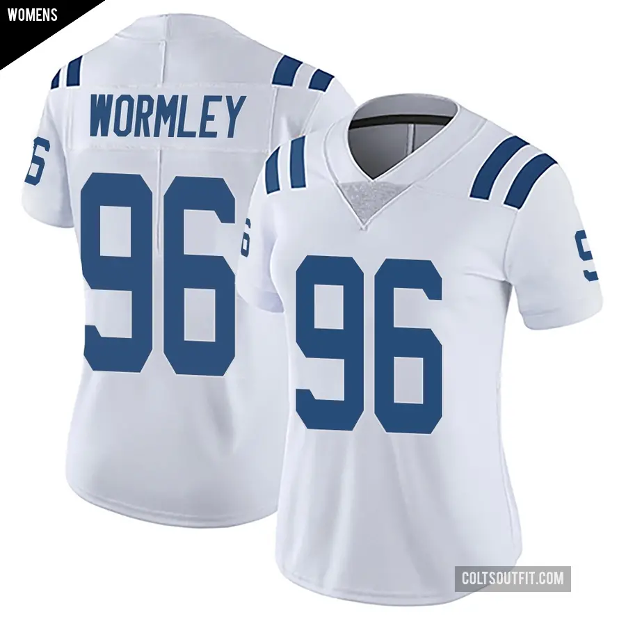 Women's Indianapolis Colts ＃96 Chris Wormley White Limited Vapor Untouchable Jersey