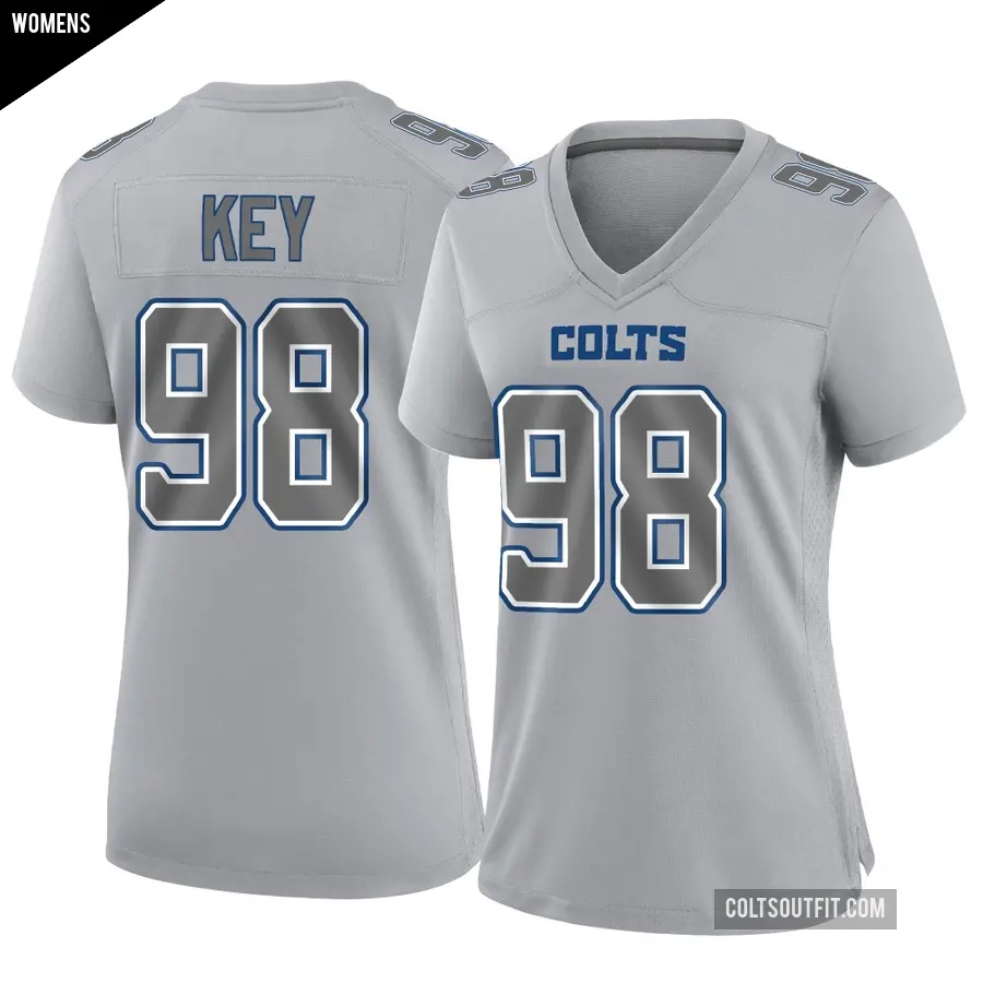 Women's Indianapolis Colts ＃98 Arden Key Gray Game Atmosphere Fashion Jersey