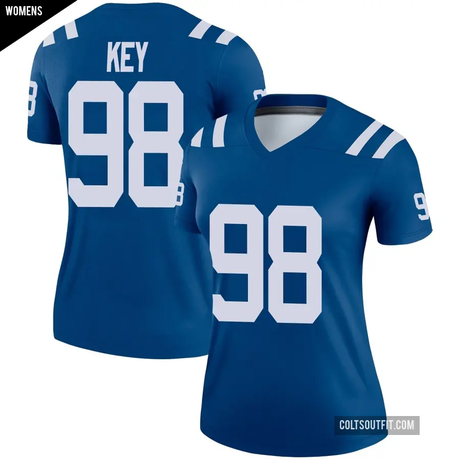 Women's Indianapolis Colts ＃98 Arden Key Royal Legend Jersey