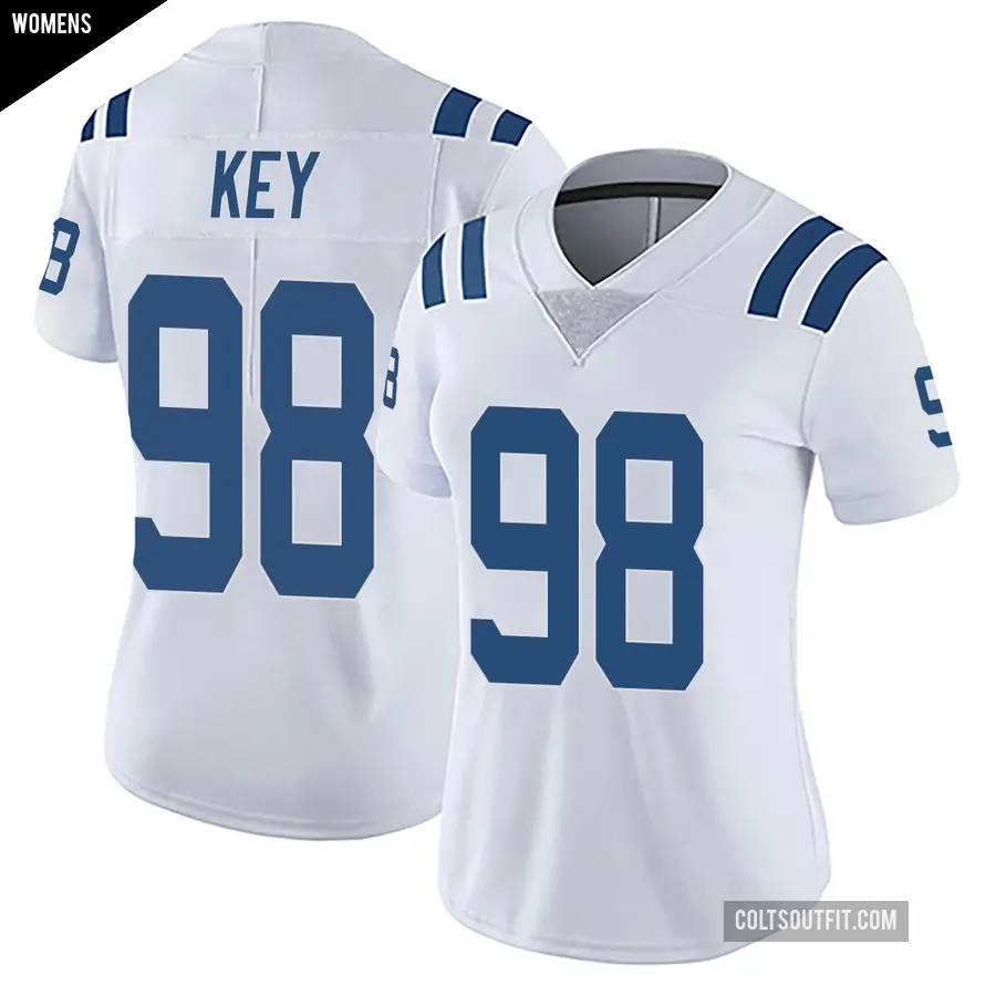 Women's Indianapolis Colts ＃98 Arden Key White Limited Vapor Untouchable Jersey