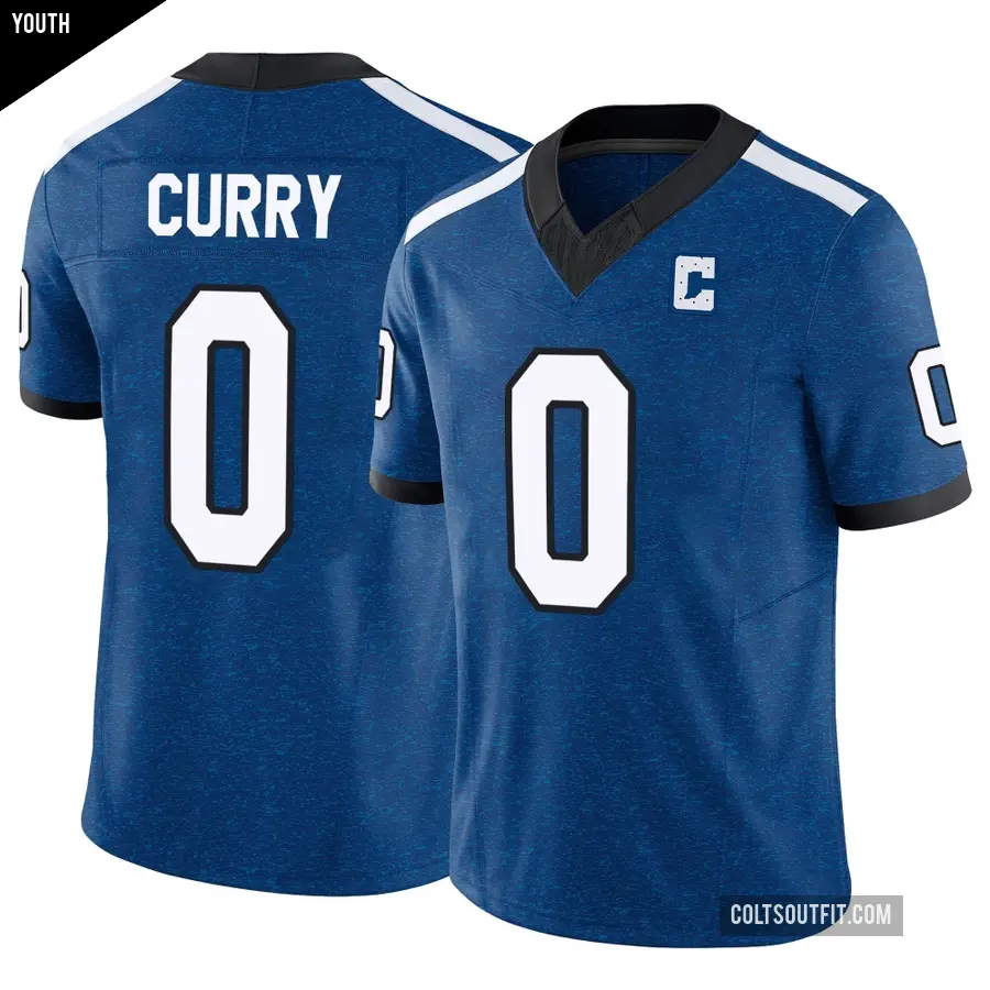 Youth Indianapolis Colts ＃0 Caden Curry Royal Limited Indiana Nights Alternate Vapor F.U.S.E. Jersey