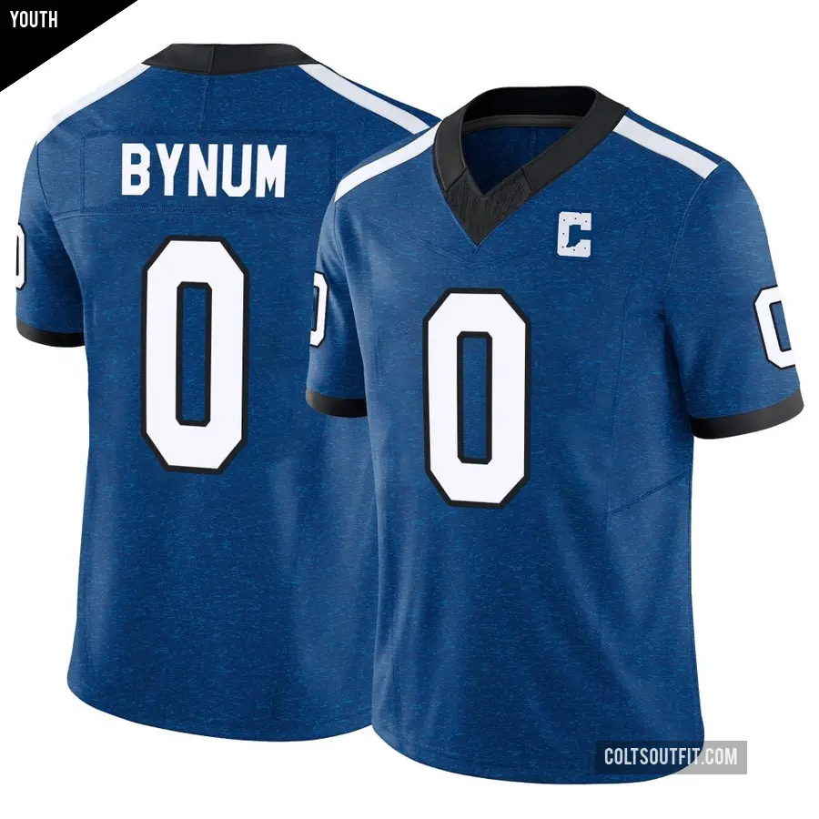 Youth Indianapolis Colts ＃0 Cam Bynum Royal Limited Indiana Nights Alternate Vapor F.U.S.E. Jersey