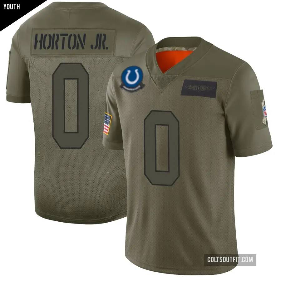 Youth Indianapolis Colts ＃0 EJ Horton Jr. Camo Limited 2019 Salute to Service Jersey