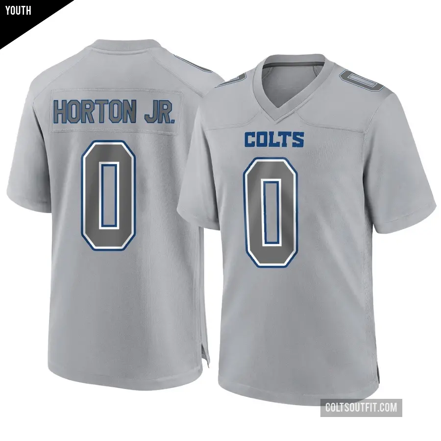 Youth Indianapolis Colts ＃0 EJ Horton Jr. Gray Game Atmosphere Fashion Jersey