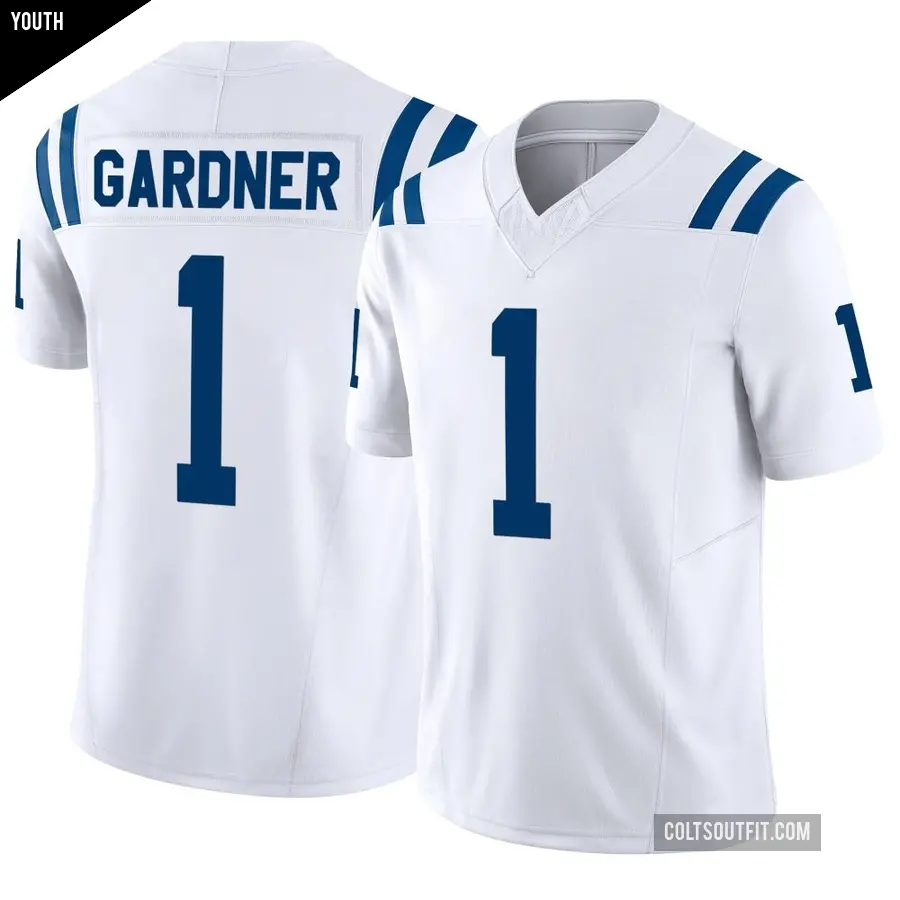 Youth Indianapolis Colts ＃1 Sauce Gardner White Limited Vapor F.U.S.E. Jersey