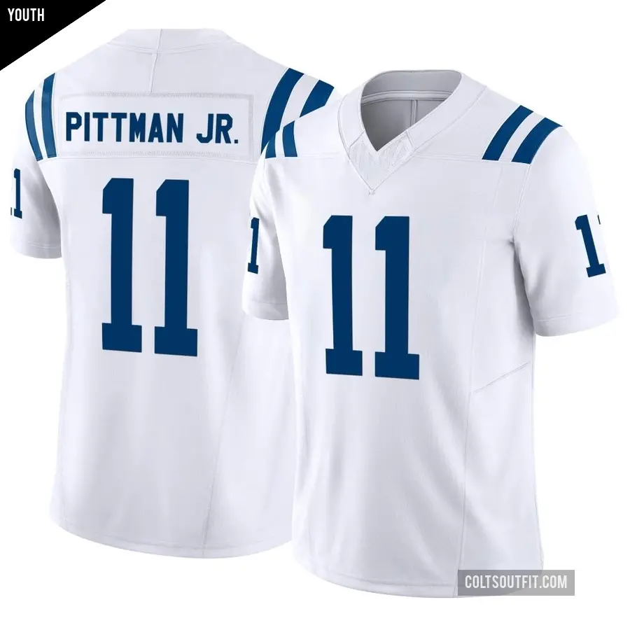 Youth Indianapolis Colts ＃11 Michael Pittman Jr. White Limited Vapor F.U.S.E. Jersey