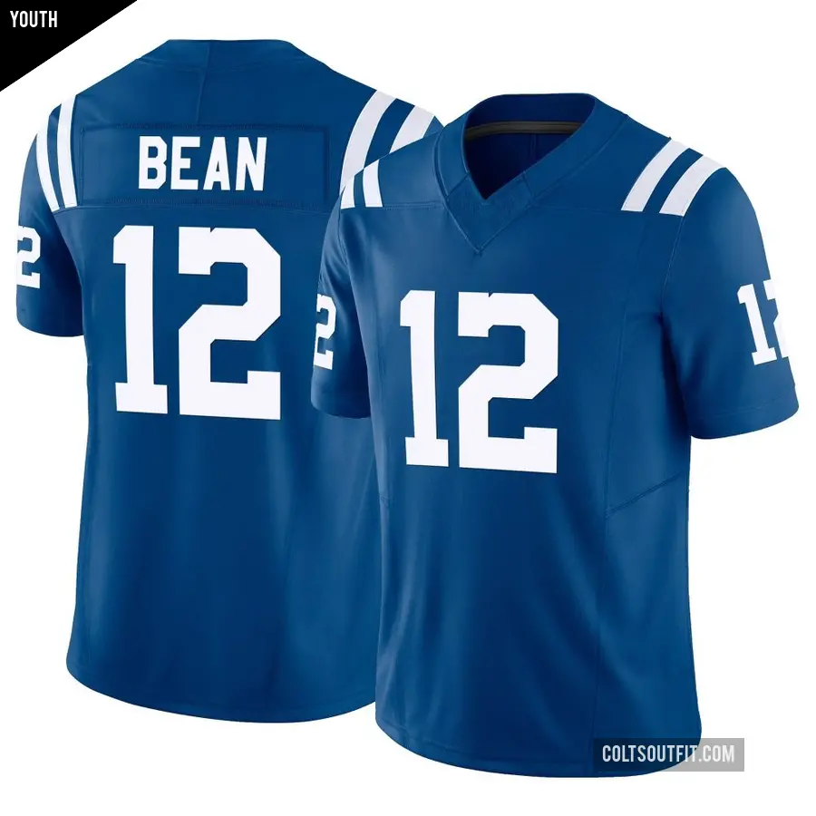 Youth Indianapolis Colts ＃12 Jason Bean Royal Limited Vapor F.U.S.E. Jersey