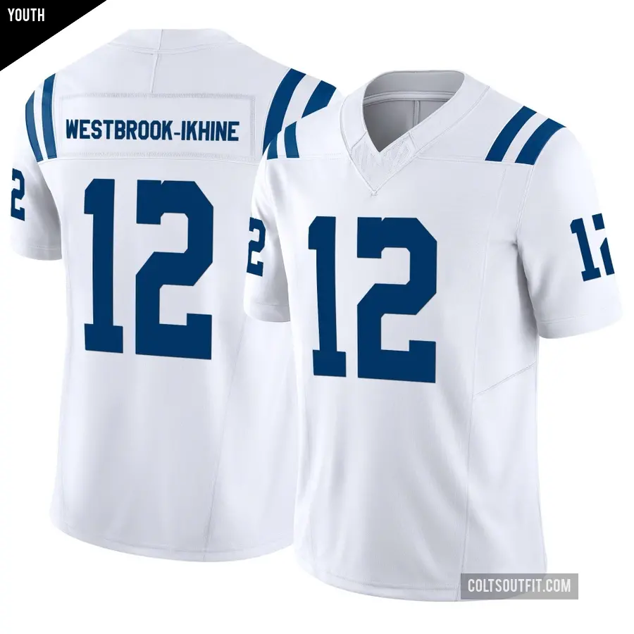 Youth Indianapolis Colts ＃12 Nick Westbrook-Ikhine White Limited Vapor F.U.S.E. Jersey