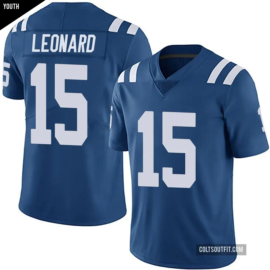 Youth Indianapolis Colts ＃15 Riley Leonard Royal Limited Team Color Vapor Untouchable Jersey