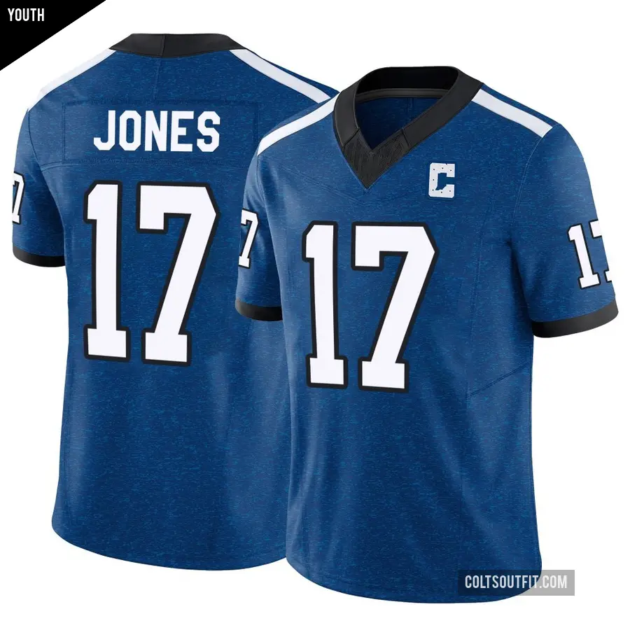 Youth Indianapolis Colts ＃17 Daniel Jones Royal Limited Indiana Nights Alternate Vapor F.U.S.E. Jersey