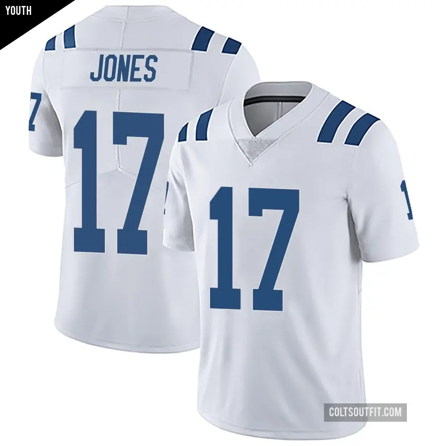 Youth Indianapolis Colts ＃17 Daniel Jones White Limited Vapor Untouchable Jersey