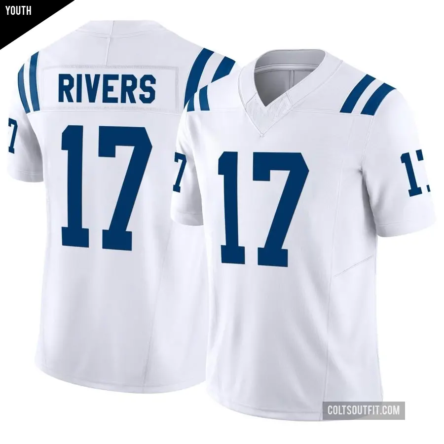 Youth Indianapolis Colts ＃17 Philip Rivers White Limited Vapor F.U.S.E. Jersey