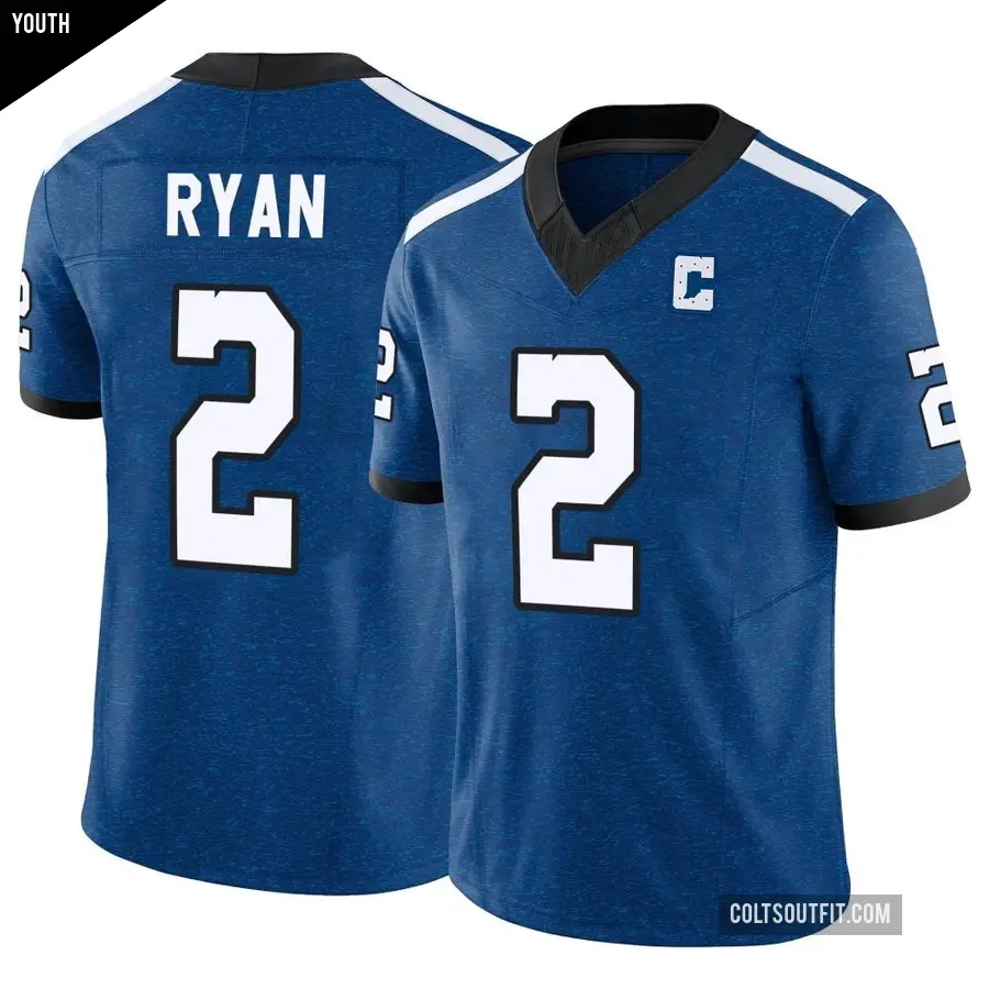 Youth Indianapolis Colts ＃2 Matt Ryan Royal Limited Indiana Nights Alternate Vapor F.U.S.E. Jersey