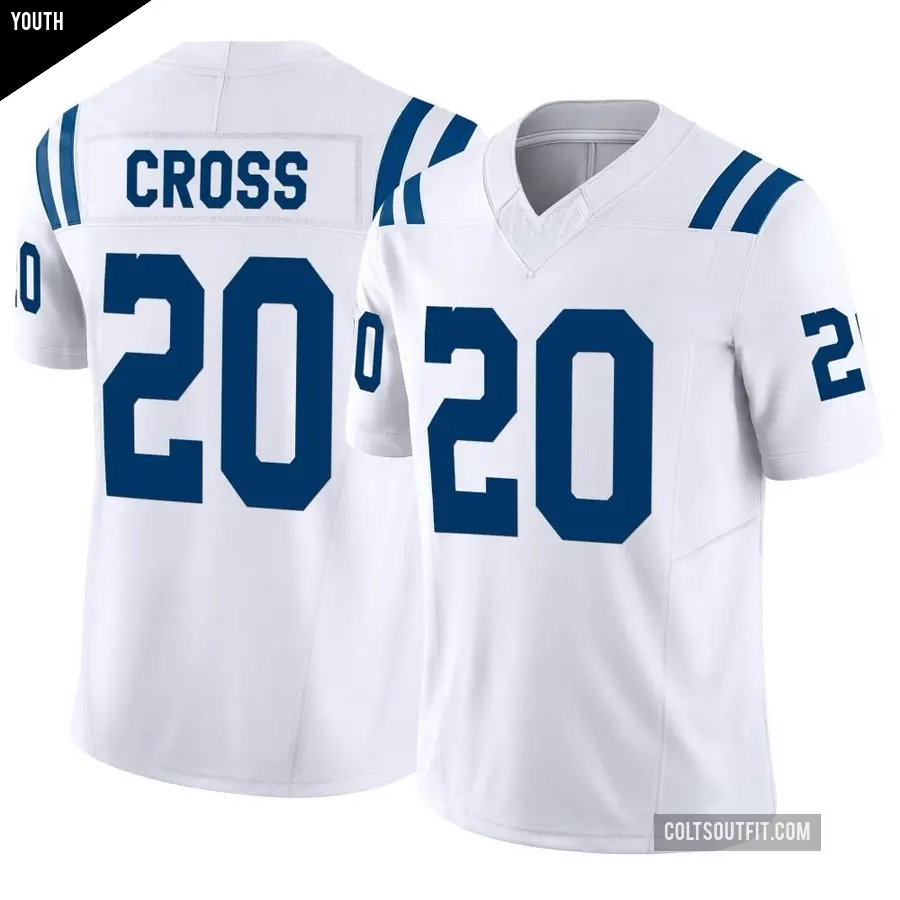 Youth Indianapolis Colts ＃20 Nick Cross White Limited Vapor F.U.S.E. Jersey