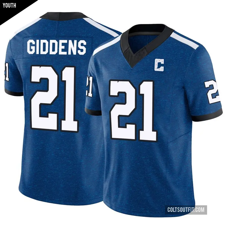 Youth Indianapolis Colts ＃21 DJ Giddens Royal Limited Indiana Nights Alternate Vapor F.U.S.E. Jersey