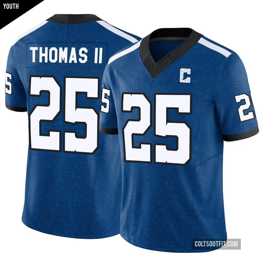 Youth Indianapolis Colts ＃25 Rodney Thomas II Royal Limited Indiana Nights Alternate Vapor F.U.S.E. Jersey