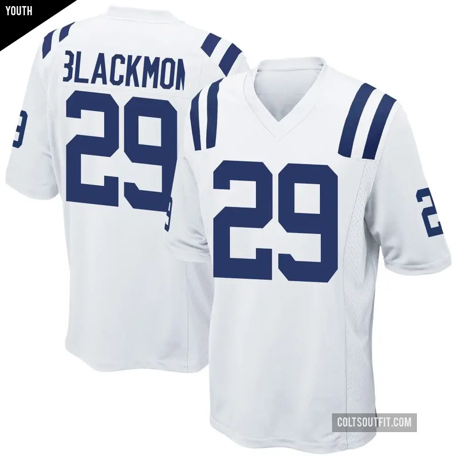 Youth Indianapolis Colts ＃29 Mekhi Blackmon White Game Jersey