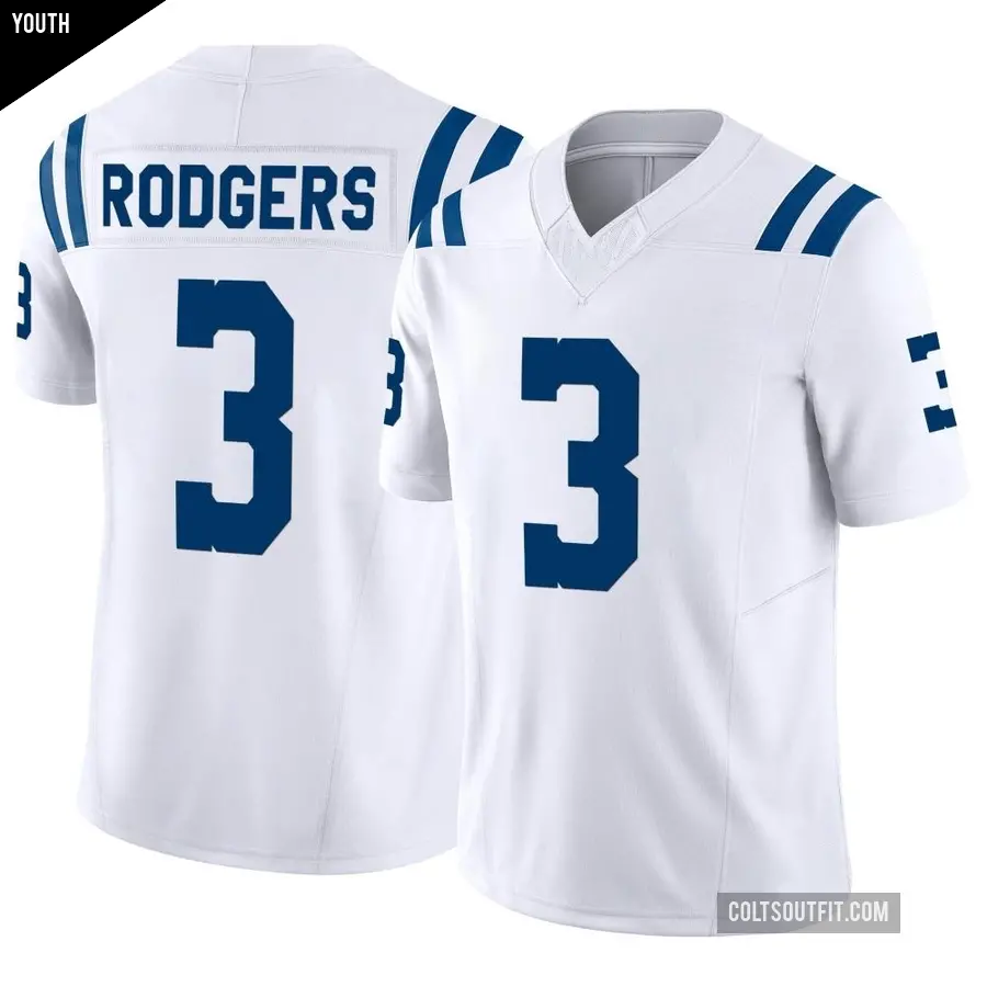 Youth Indianapolis Colts ＃3 Amari Rodgers White Limited Vapor F.U.S.E. Jersey