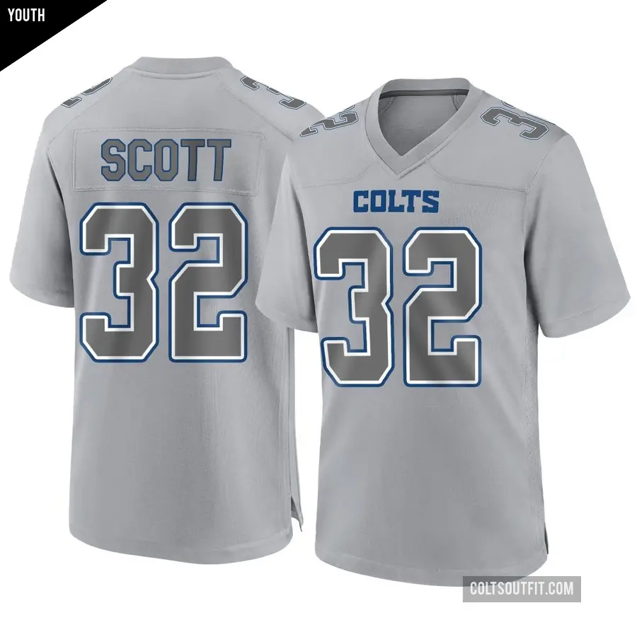 Youth Indianapolis Colts ＃32 Daniel Scott Gray Game Atmosphere Fashion Jersey