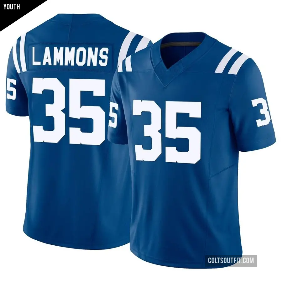 Youth Indianapolis Colts ＃35 Chris Lammons Royal Limited Vapor F.U.S.E. Jersey